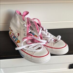 Hello Kitty High-Top Sneakers - White with Pink and Red Accents-Limited Edition